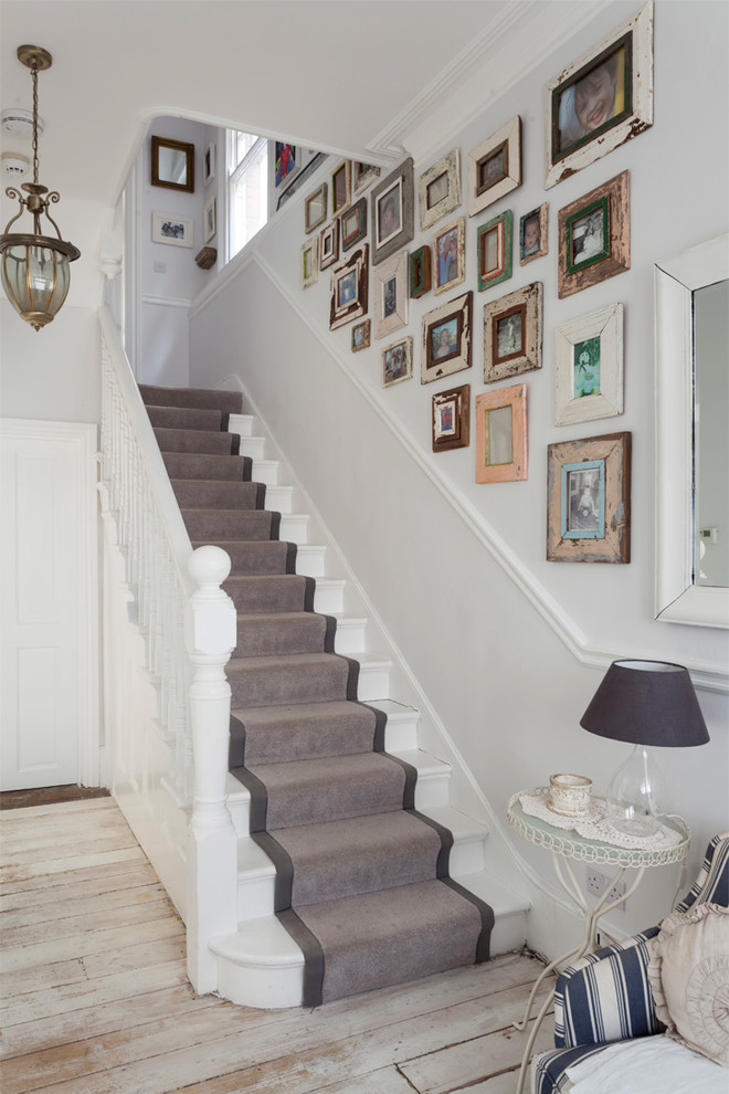 Staircase - shabby-chic style staircase idea in London