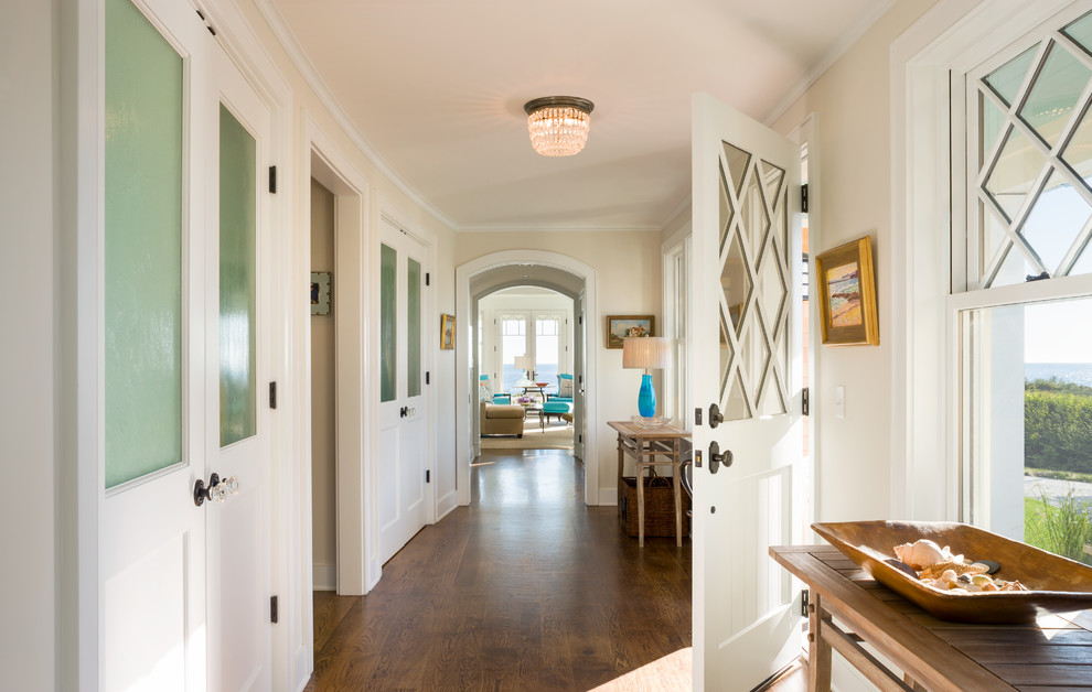 Example of a beach style hallway design in Providence