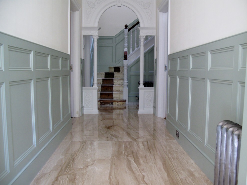 Panelling to Hallway and Stairs Built On Site Contemporary Hall