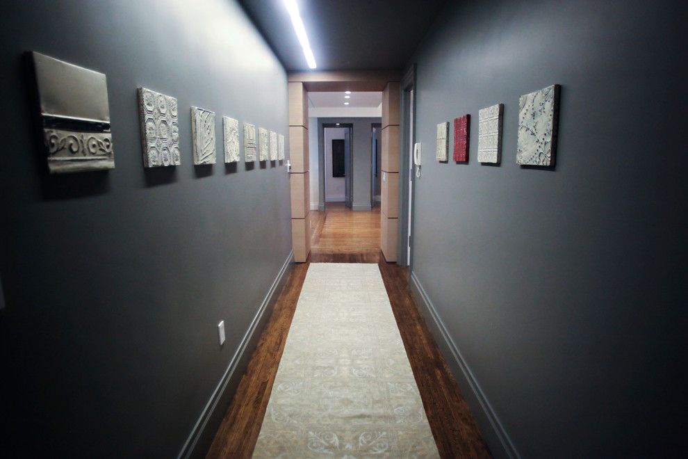 Hallway - contemporary hallway idea in New York