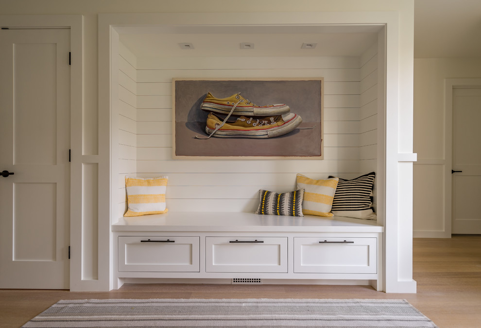 Example of a beach style hallway design in Boston