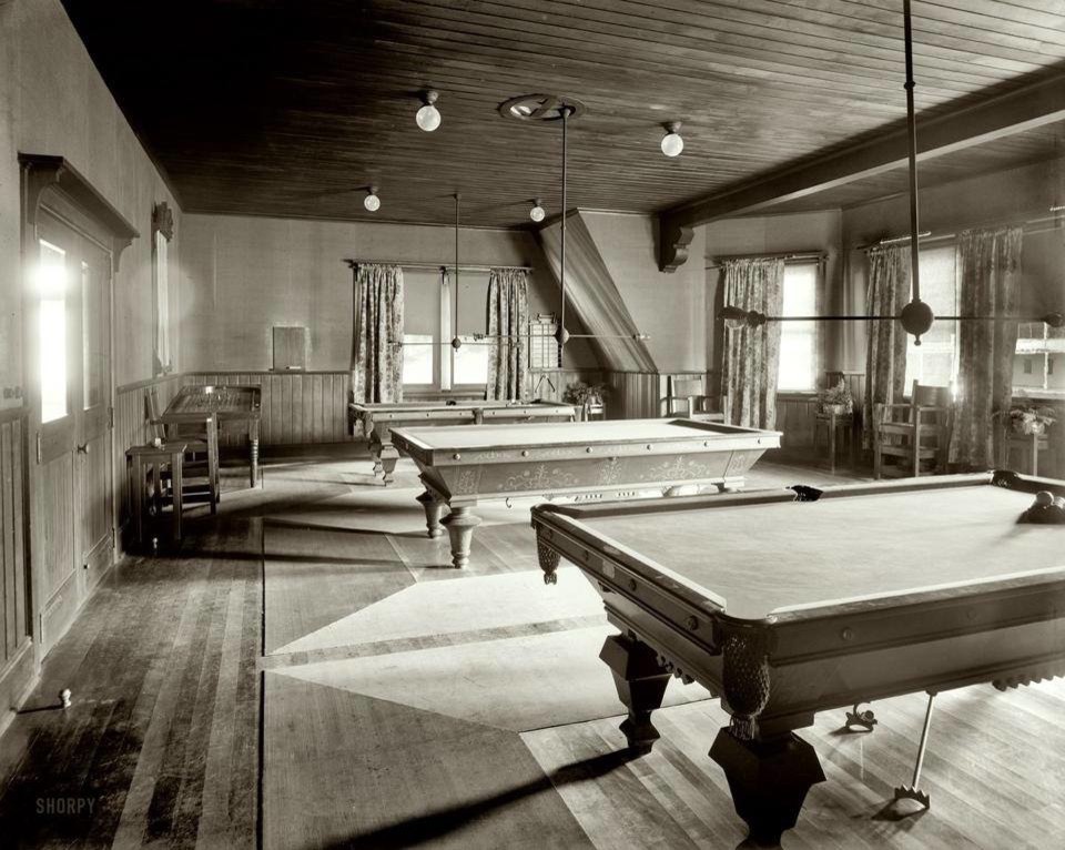 Pool Table Billiards Room Rustic Hall Chicago by D. Jaburek