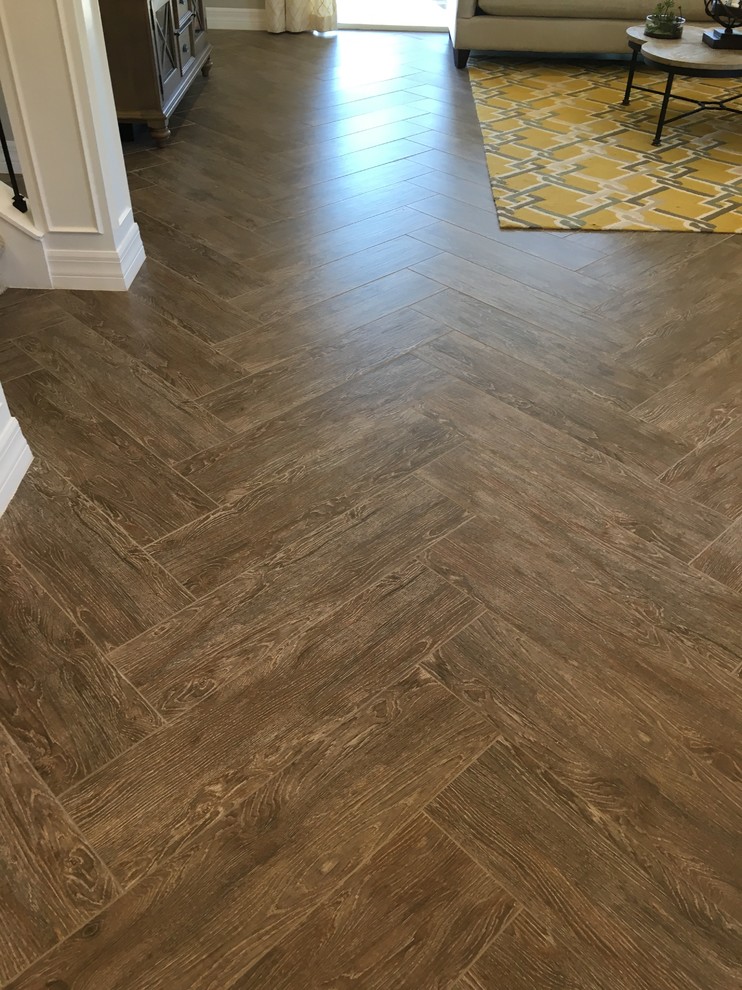 Porcelain tiles jobs Rustic Hall by Sandstone Flooring Inc Houzz