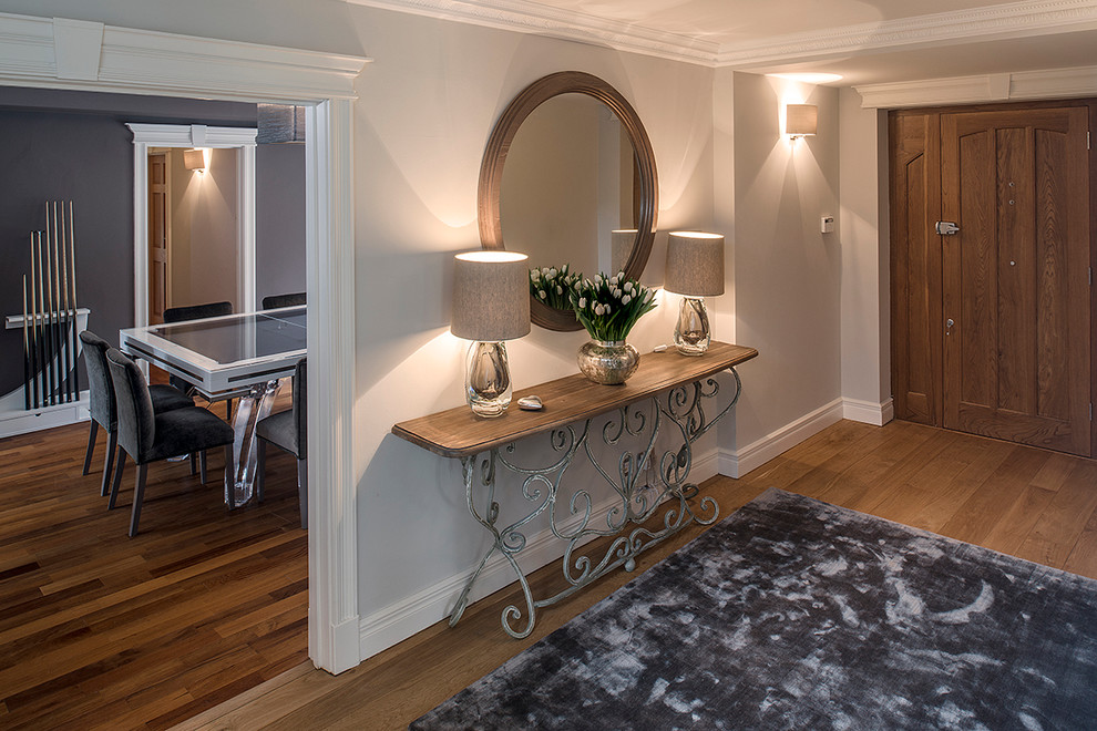 Porta Romana Table Lamps & Rustic Console Table - Contemporary - Hall -  Hampshire - by Designcall Ltd | Houzz
