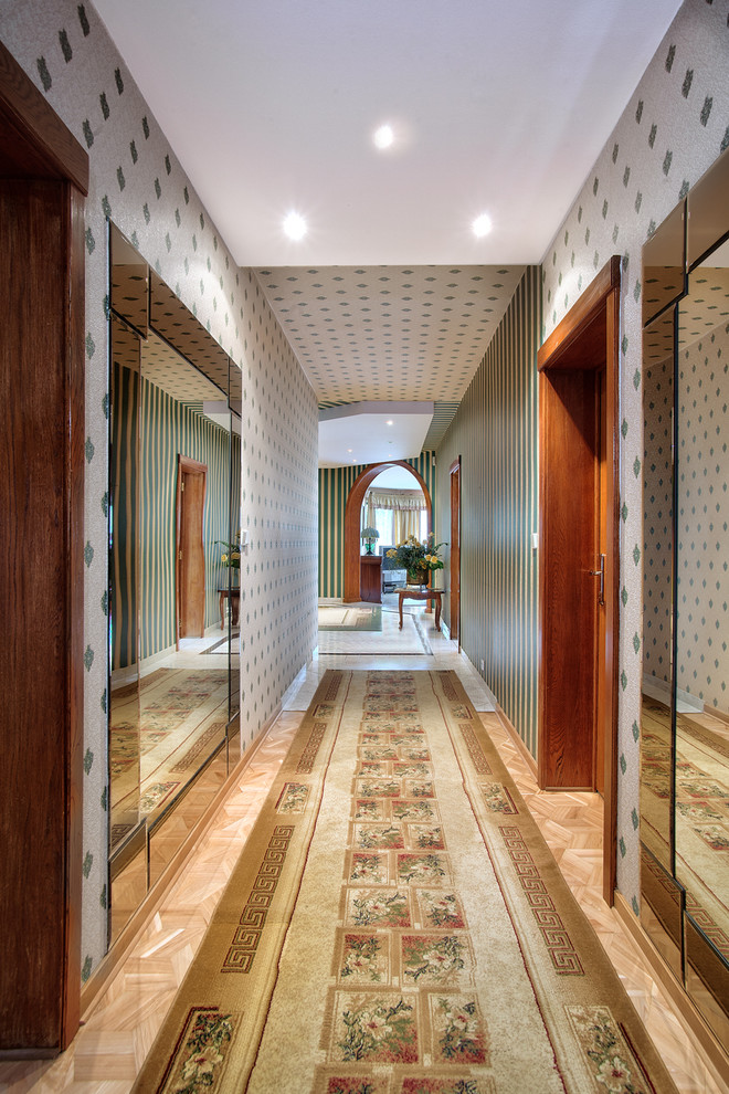 Inspiration for a contemporary hallway remodel in West Midlands