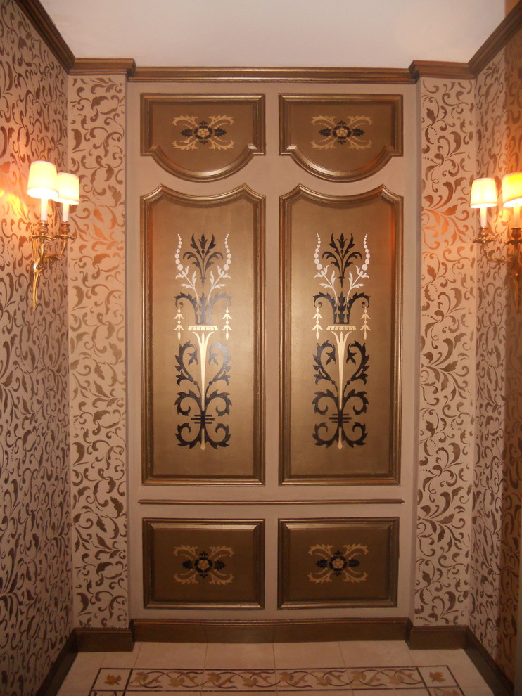 Example of a small ornate hallway design in New York