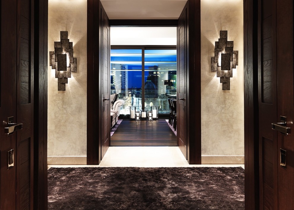 Inspiration for a large contemporary hallway remodel in London