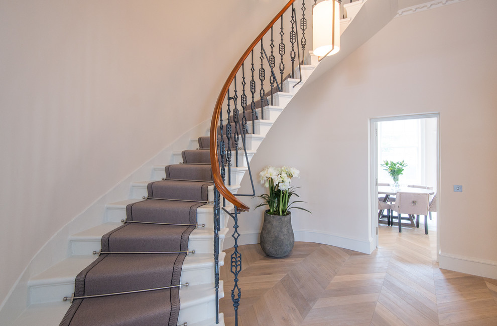 Photo of a medium sized contemporary staircase in Glasgow.