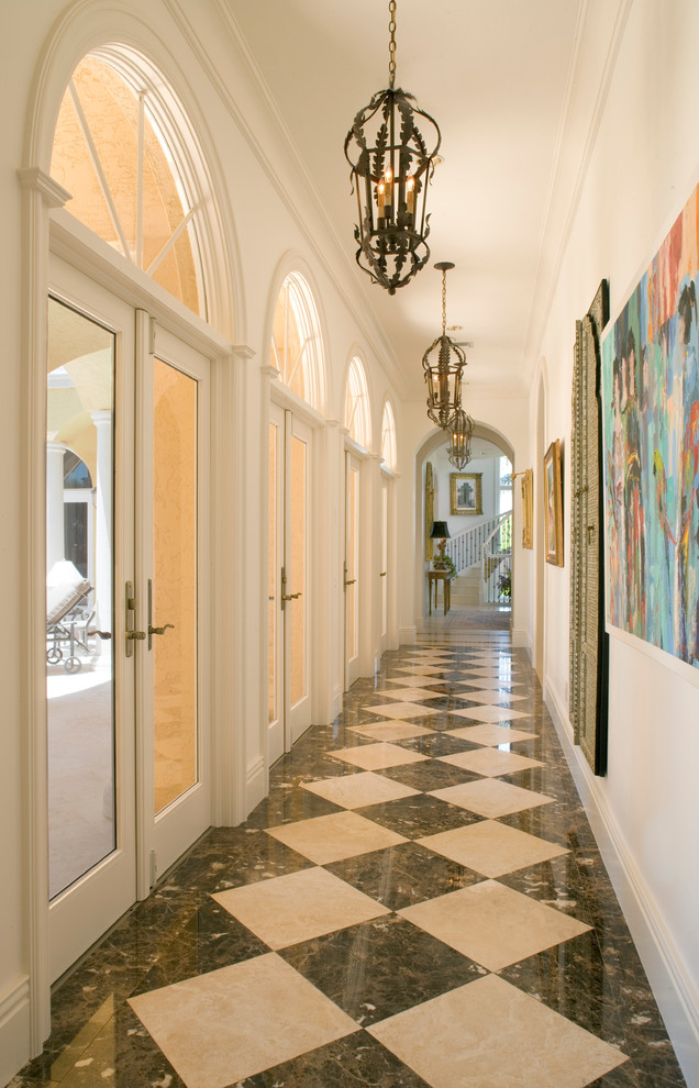 Example of a tuscan hallway design in Miami