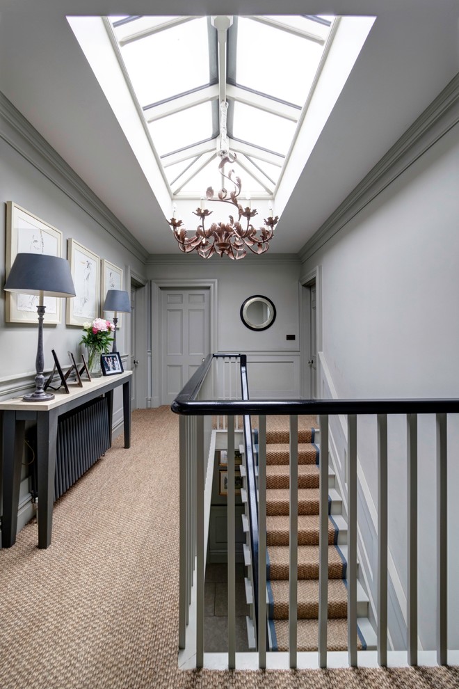 Hallway - transitional hallway idea in London