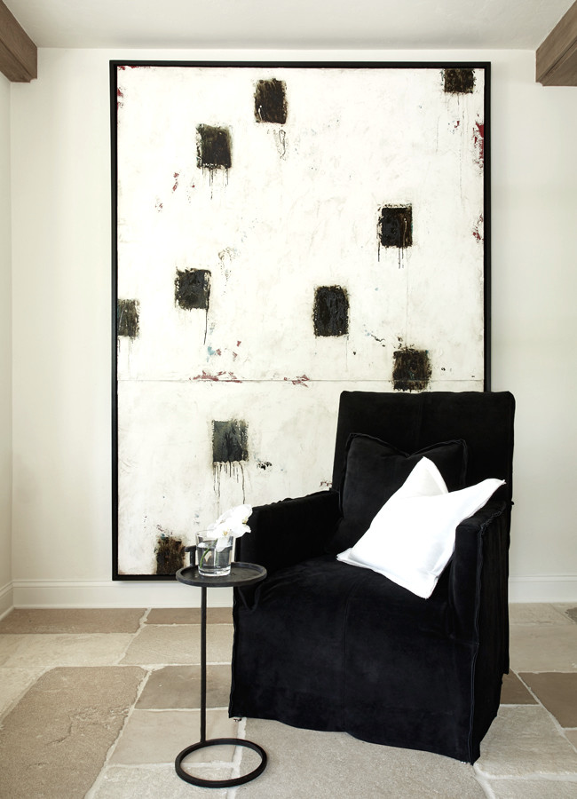 Inspiration for a mid-sized modern hallway remodel in Miami with beige walls