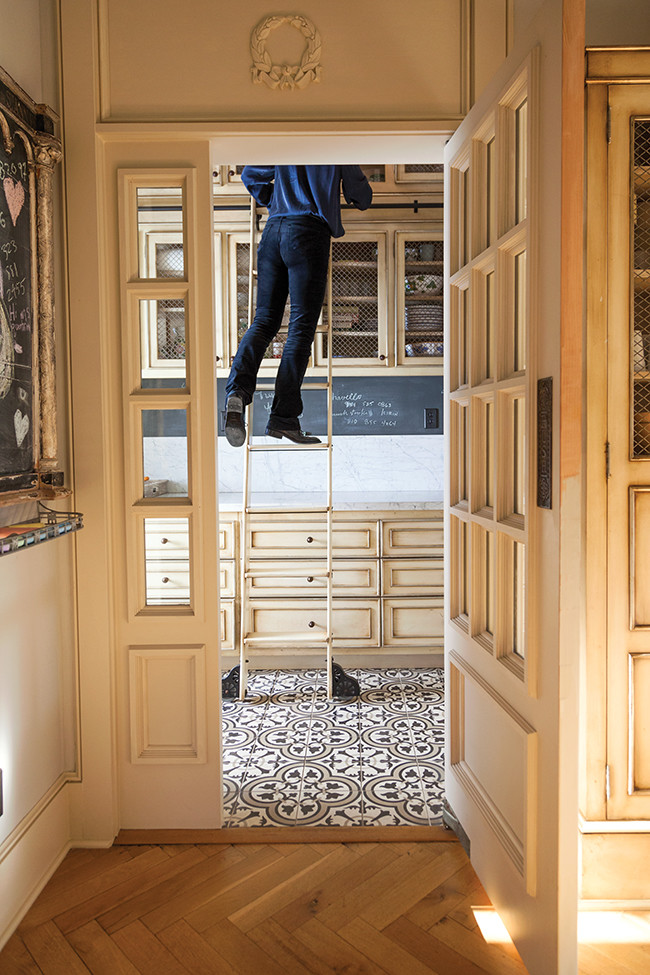 Spanish Style Restoration Home of Gina Quatrine Mediterranean Hall Los Angeles by