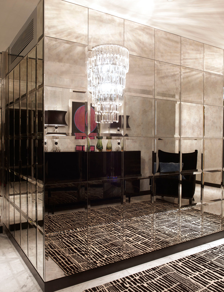 St James S Apartment Entrance Hall Contemporary London By Oliver Burns Houzz St James S Apartment Entrance Hall, Large Bevelled Mirror Wall Tiles