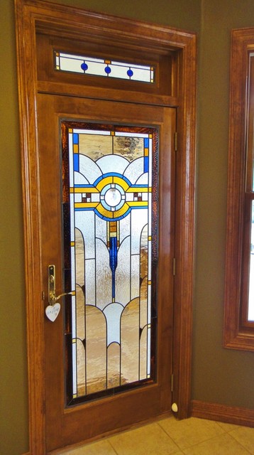 Stained Glass Interior Doors - Retro - Hallway & Landing - Kansas City - by  Kansas City Stained Glass | Houzz