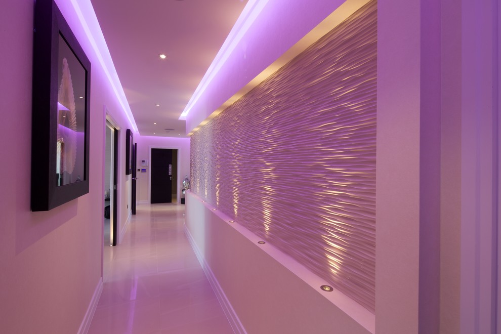 Staircase and Hallway Lighting Design Contemporary Hall