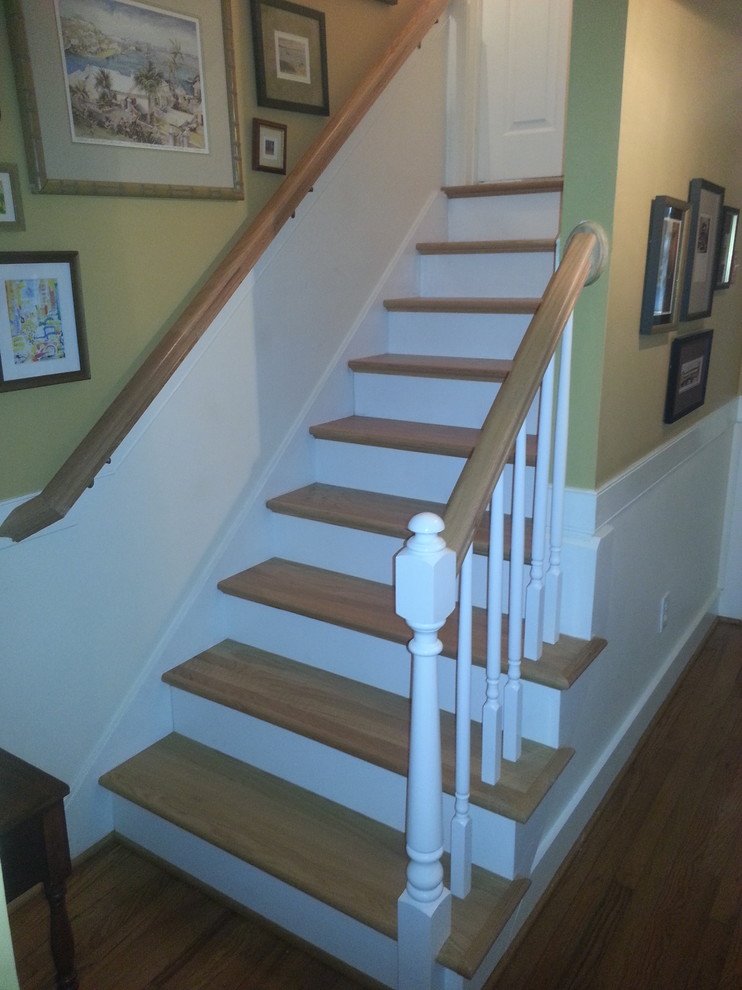 Example of a small classic staircase design in Other