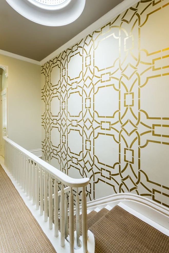 Stencil Projects using the Contempo Trellis Wall Stencil Hall San
