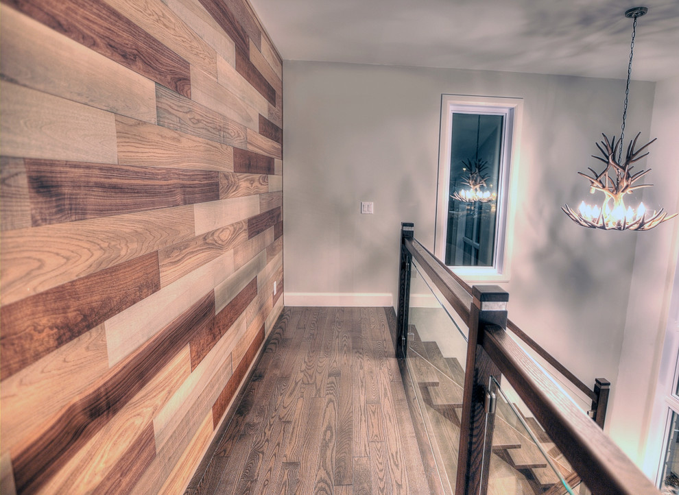 Inspiration for a modern hallway remodel in Chicago