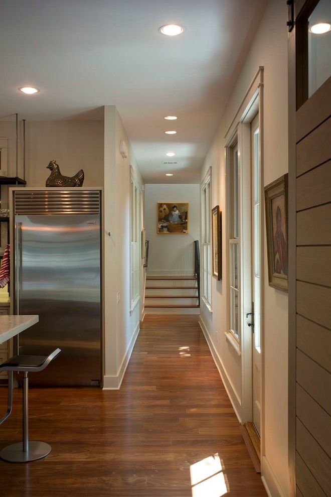 Inspiration for a contemporary hallway remodel in Austin