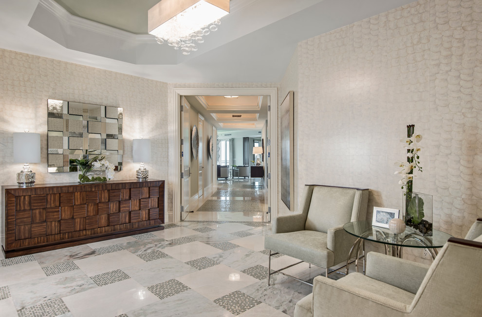 Tavira the Highrises at Bonita Bay Contemporary Hall Miami by Barbara Rooch Interior