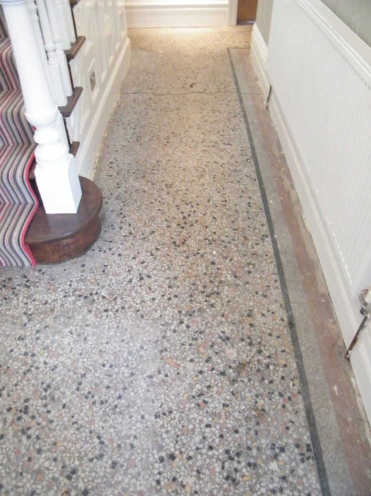 Terrazzo floor restoration in Cheshire Traditional Hall Cheshire