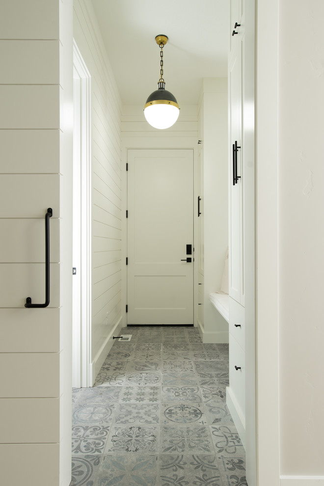 Hallway - coastal hallway idea in Boise