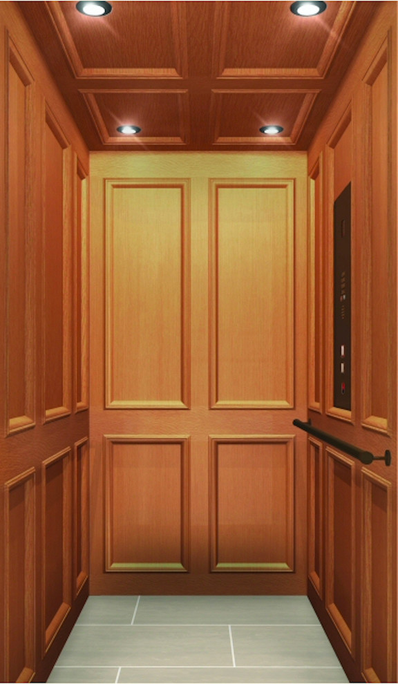 Источник вдохновения для домашнего уюта: коридор среднего размера в классическом стиле с коричневыми стенами, полом из керамической плитки и серым полом