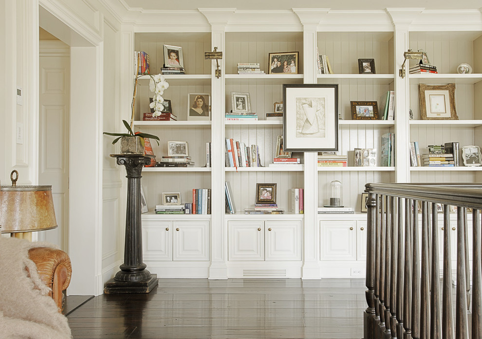 Hallway - traditional hallway idea in Los Angeles with white walls