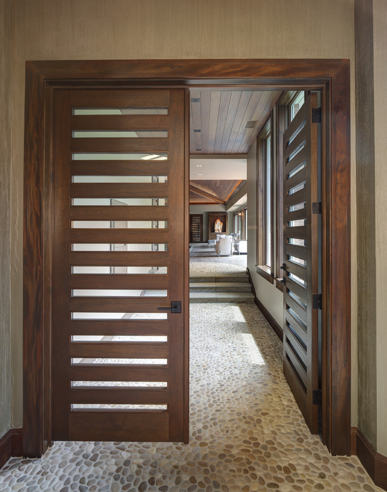 Inspiration for a contemporary hallway remodel in Cleveland