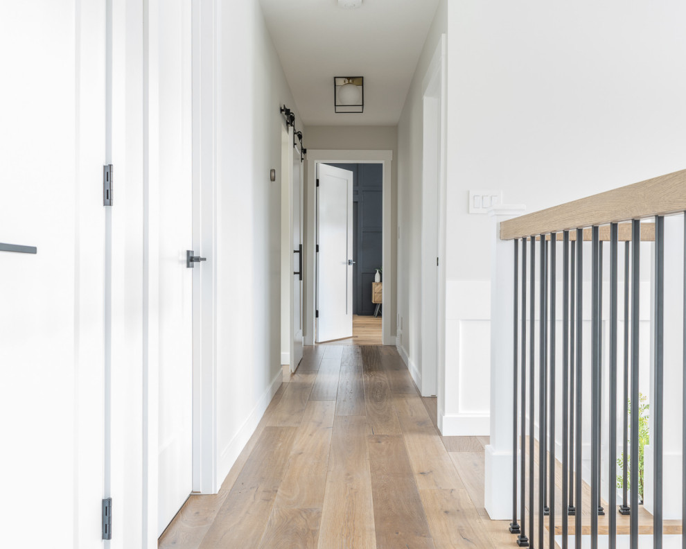 Example of a transitional hallway design in Other