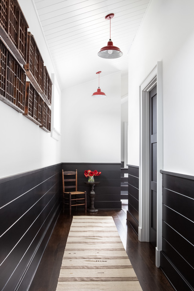 Hallway - large cottage hallway idea in New York