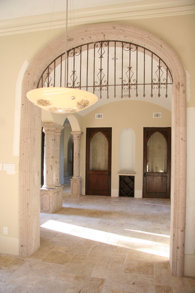Example of a tuscan hallway design in Houston