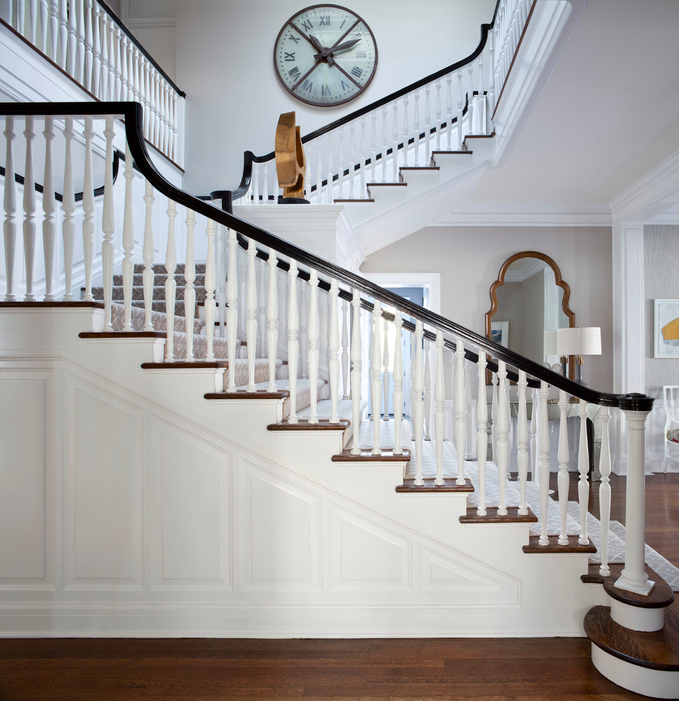 Design ideas for an expansive traditional staircase in Denver.
