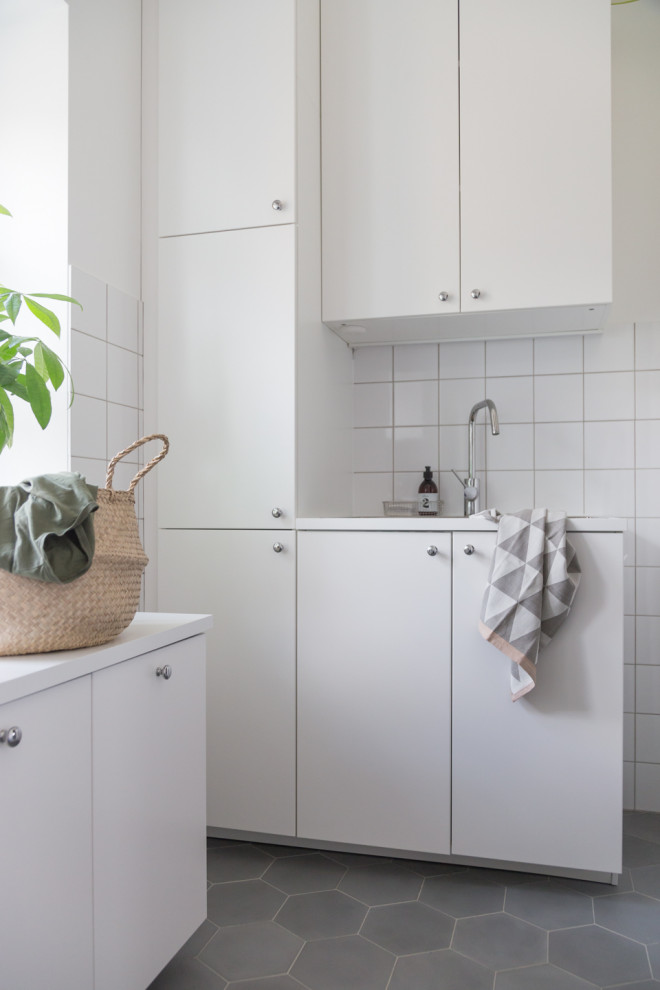 Idéer för en skandinavisk tvättstuga