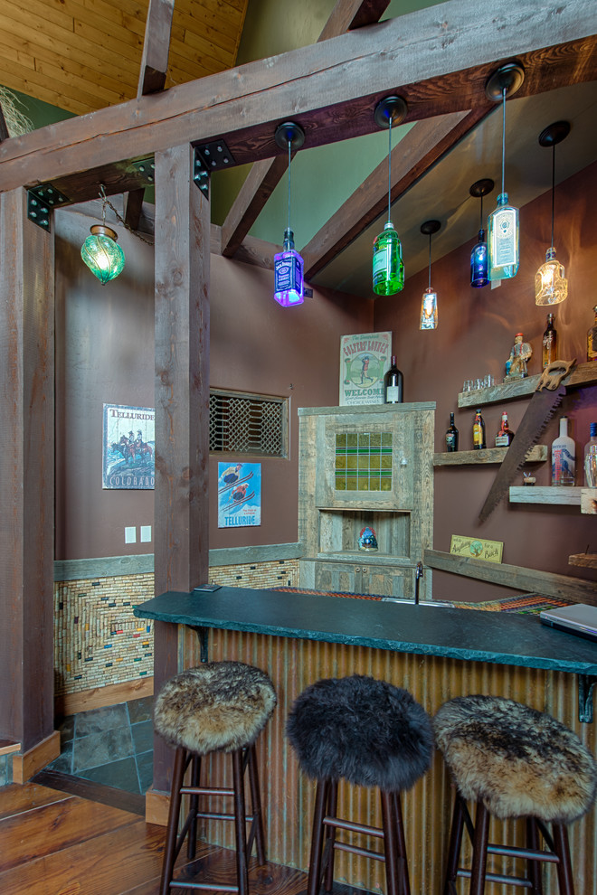 2012 Fox Fairway - Rustic - Home Bar - Boise - by Pinetop Custom Homes ...