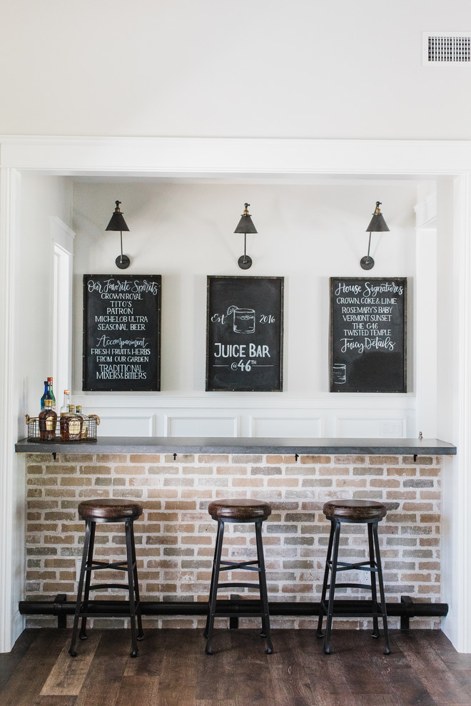 Home bar - transitional home bar idea in Phoenix