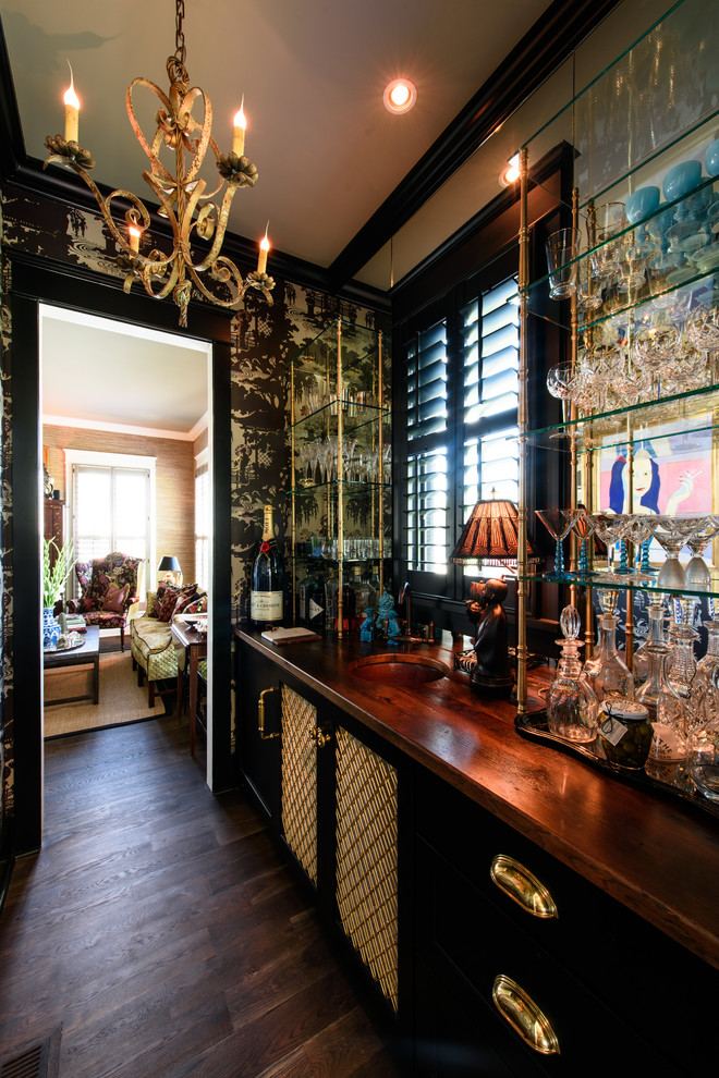 Inspiration for an eclectic home bar remodel in Nashville