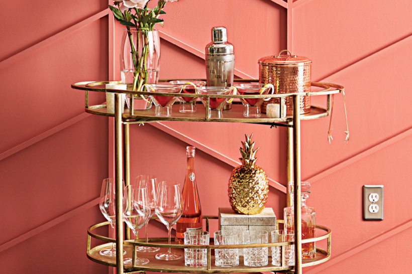 This is an example of a romantic home bar.