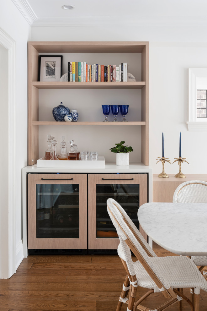 Bar Unit White Oak Cottage Beach Style Home Bar