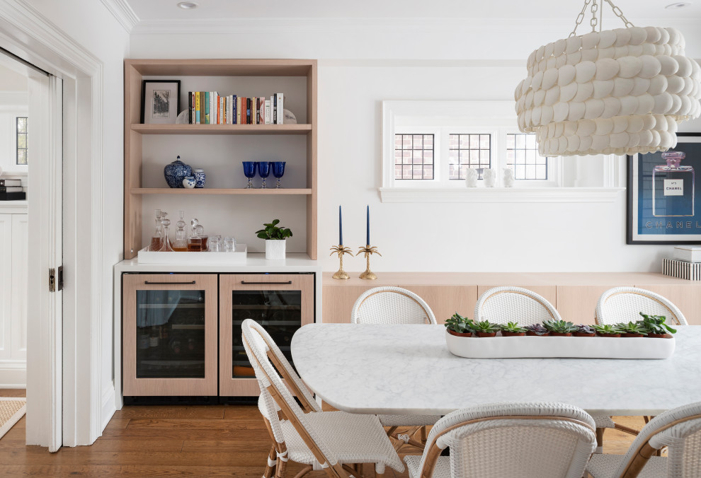 Bar Unit White Oak Cottage Modern Dining Room Toronto