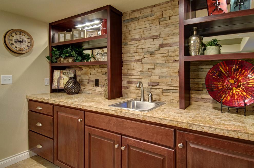 Basement Bar Counter & Sink Traditional Home Bar Denver by FBC Remodel Houzz