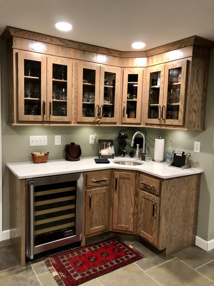 Basement Wine Area in Aviston, IL Home Bar St Louis by Kunz