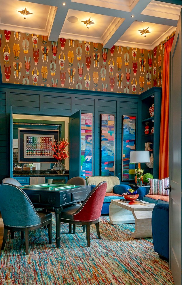 Bellaire 2- Mahjong Room - Transitional - Home Bar - Houston - by BwCollier  Interior Design, BwC Studio | Houzz