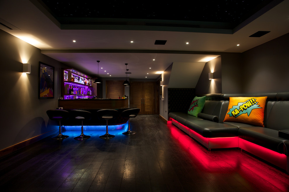 Contemporary home bar in London.