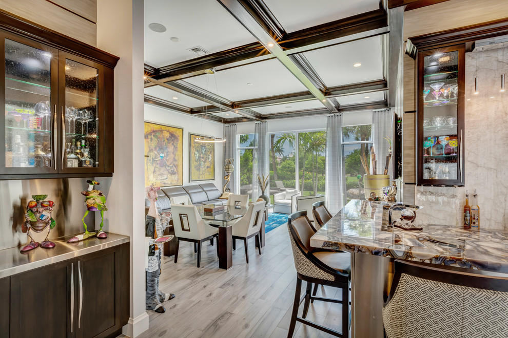 Boca Raton Intracoastal Residential Design Transitional Home Bar