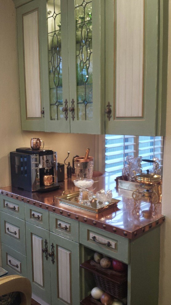 Built in Wet Bar update Farmhouse Home Bar Denver by The Little Black Chair Houzz