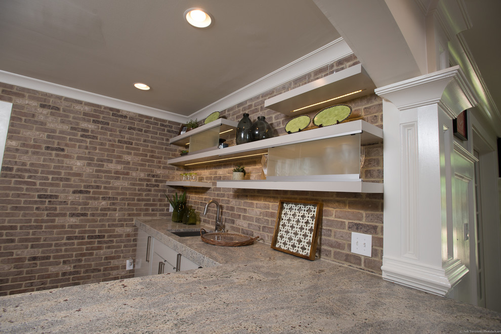 Carlton Basement Bar Transitional Home Bar Atlanta by Green