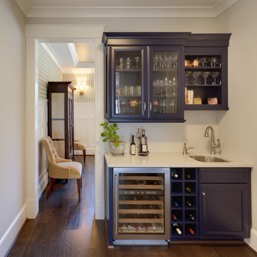 Example of a transitional home bar design in DC Metro
