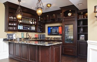 Man Cave with Wet Bar - Jabs Construction