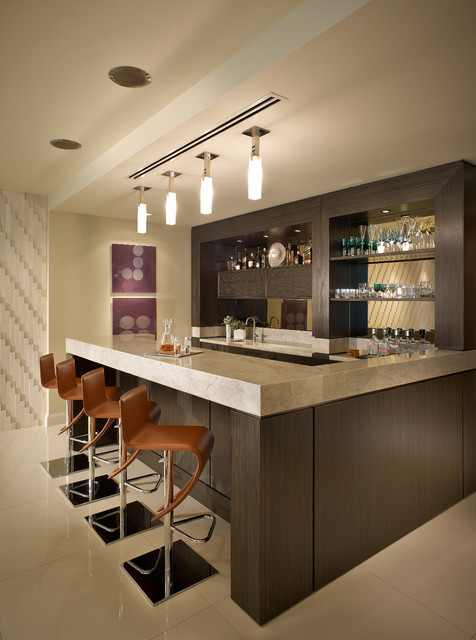 Modern Home Bar - Modern - Home Bar - Miami